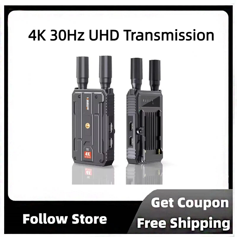 Ultra Stable Signal VRRIIS WL097 PRO 4K Wireless HDMI Extender H.265 Hard Decoding No Image Lag For Interview Documentary Video
