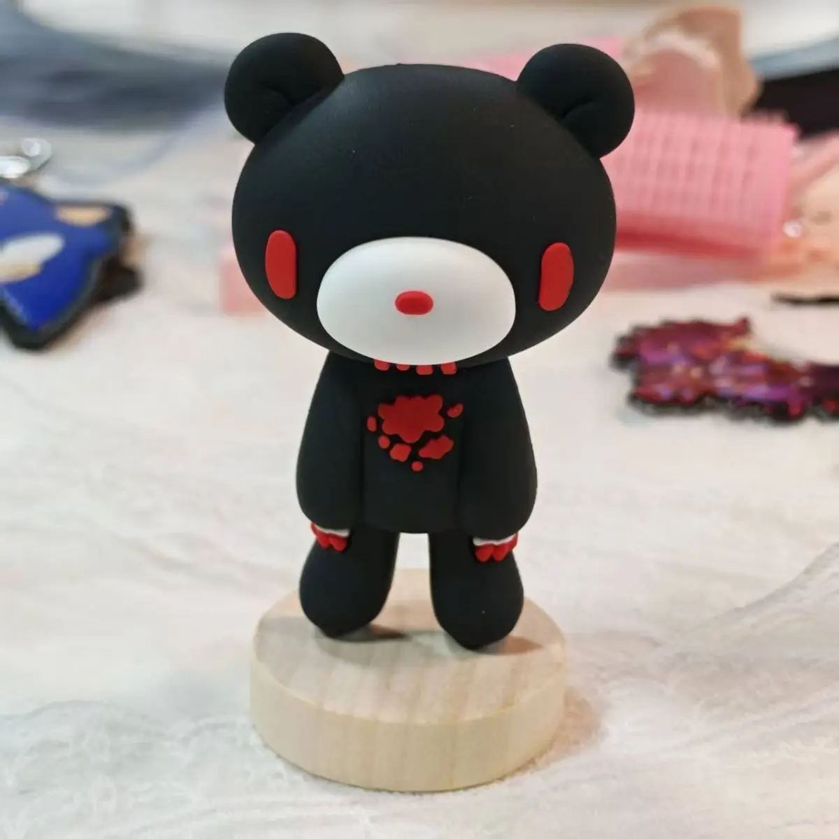 

Violent Bear Action Figure Japanese Style Desktop Decor Cute Cartoon Statue Collectible Gift for Couples