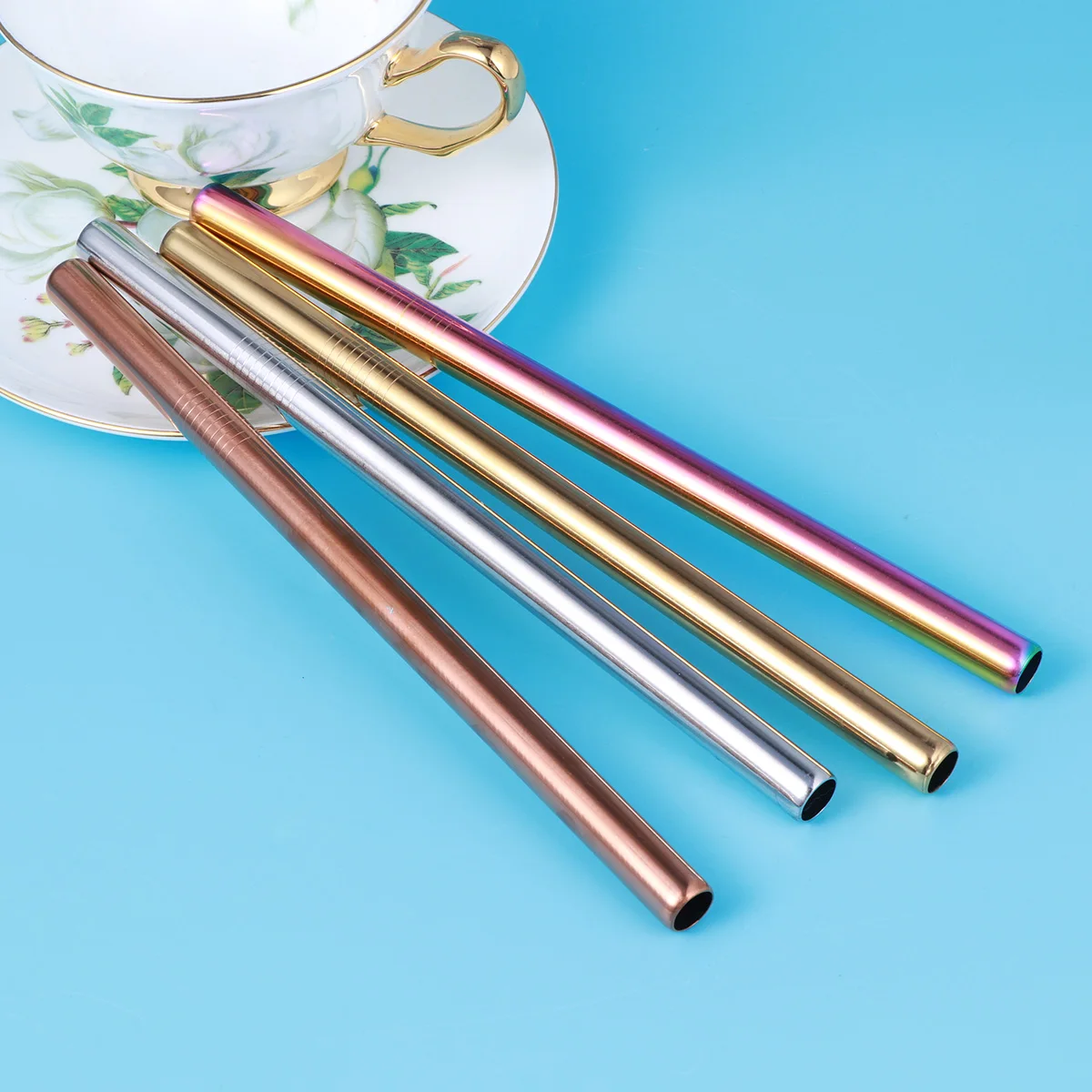 

Reusable Stainless Straws 21 5x1 2cm Safe Anti Rust Straight Stainless Steel Straws for Tumblers Milk Tea Metal Bottle