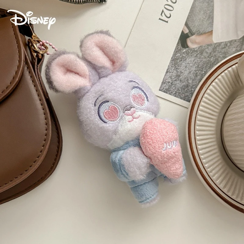 ديزني Zootopia 2 ألعاب من القطيفة Zootopia سلاسل المفاتيح المغناطيسي الجذب جودي نيك أفخم سلسلة مفاتيح حقيبة سحر لطيف هدايا للفتيات #4