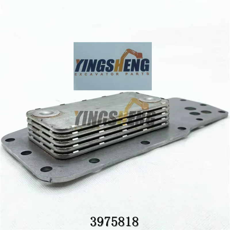 

Diesel engine oil cooler and oil radiator 3975818 are suitable for excavators Komatsu PC200-8, PC220-8, Cummins QSB6.7, 6D107.