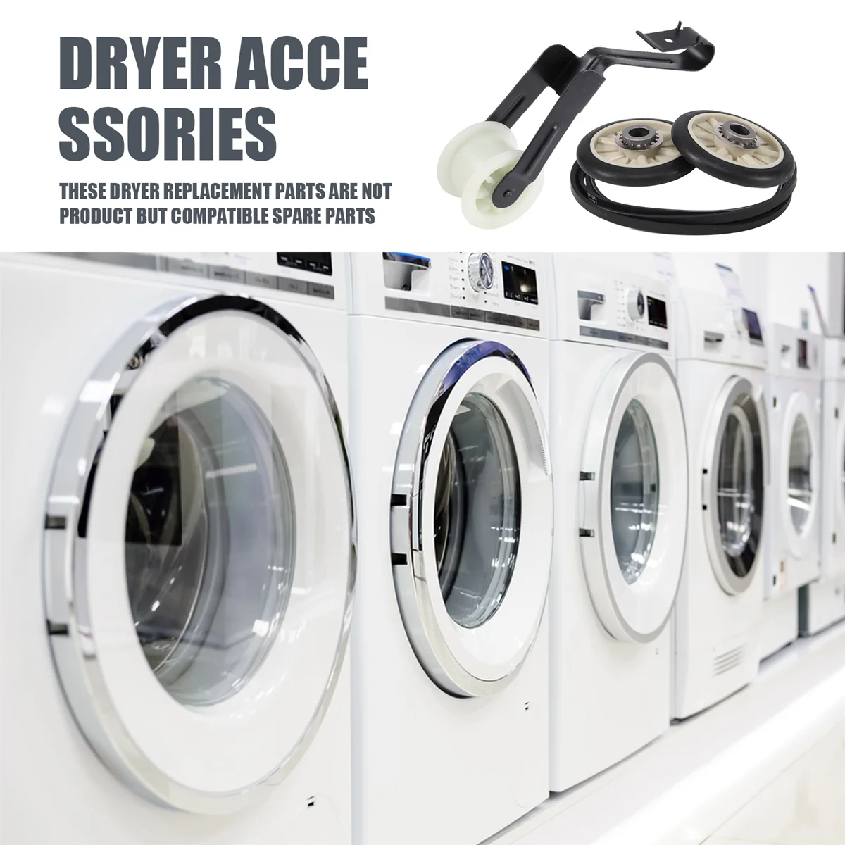 ชุดลูกกลิ้งสายพานเครื่องเป่าสําหรับ Whirlpool Kenmore WPW 10314173   ว 10314171 4392065   วีพี 4392065 691366 341241 349241 TN02R