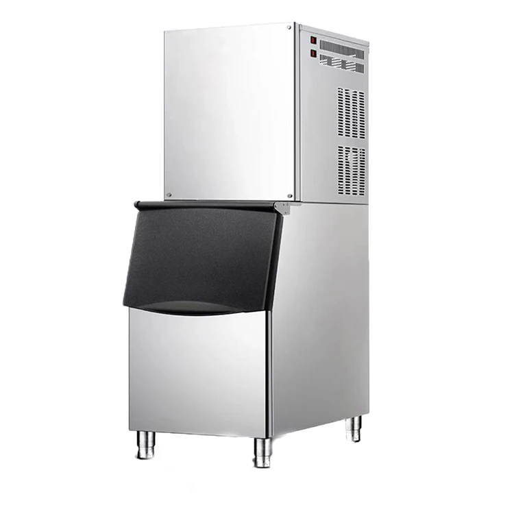 for Commercial Ice Maker with Large Storage Capacity Commercial Machine for Bar Home Supermarket Electric Silver Stainless Steel