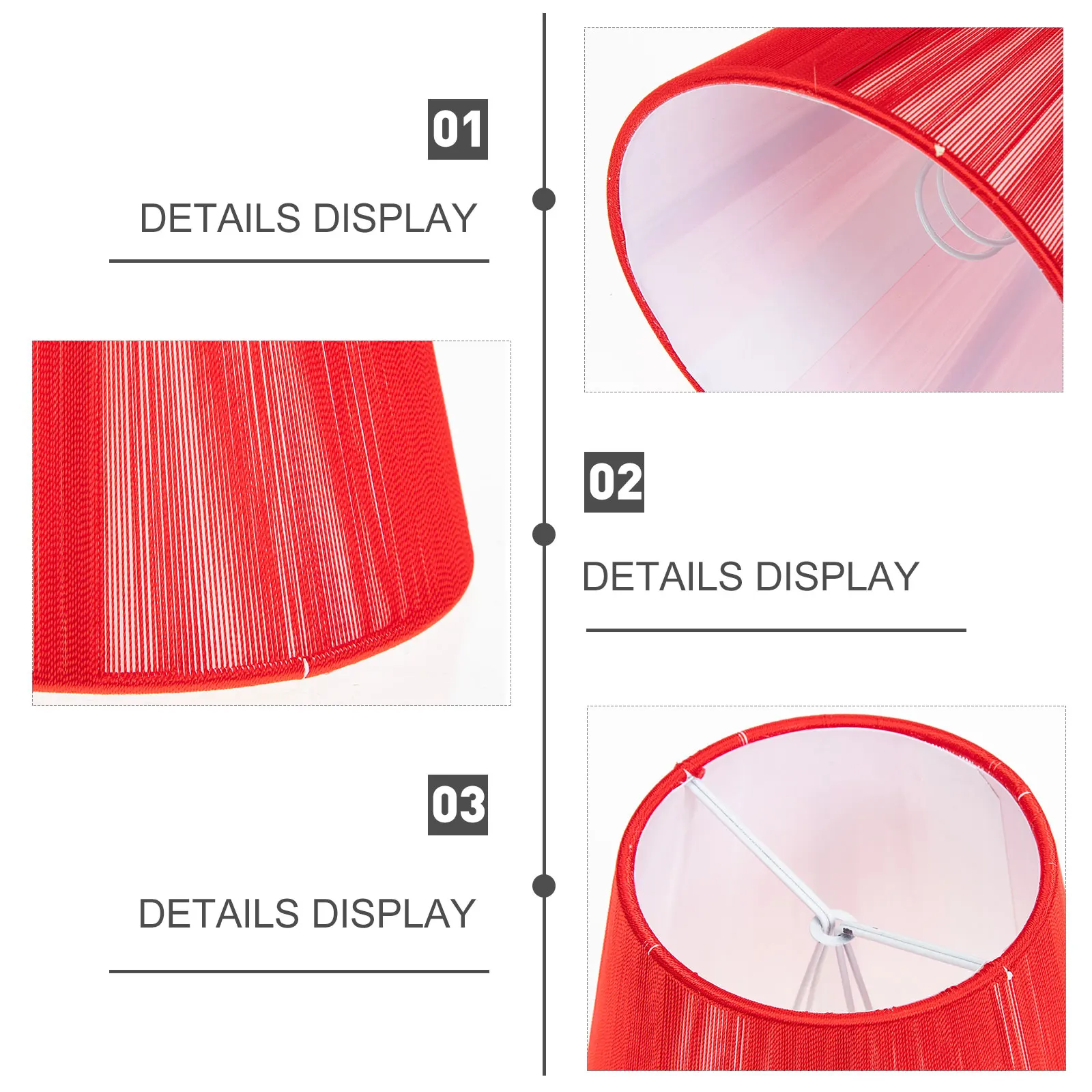 

Ceiling Lamp Shade Ch Fabric Iron Cover Red Color Decorative Protect Dust Soft Light Indoor Lighting