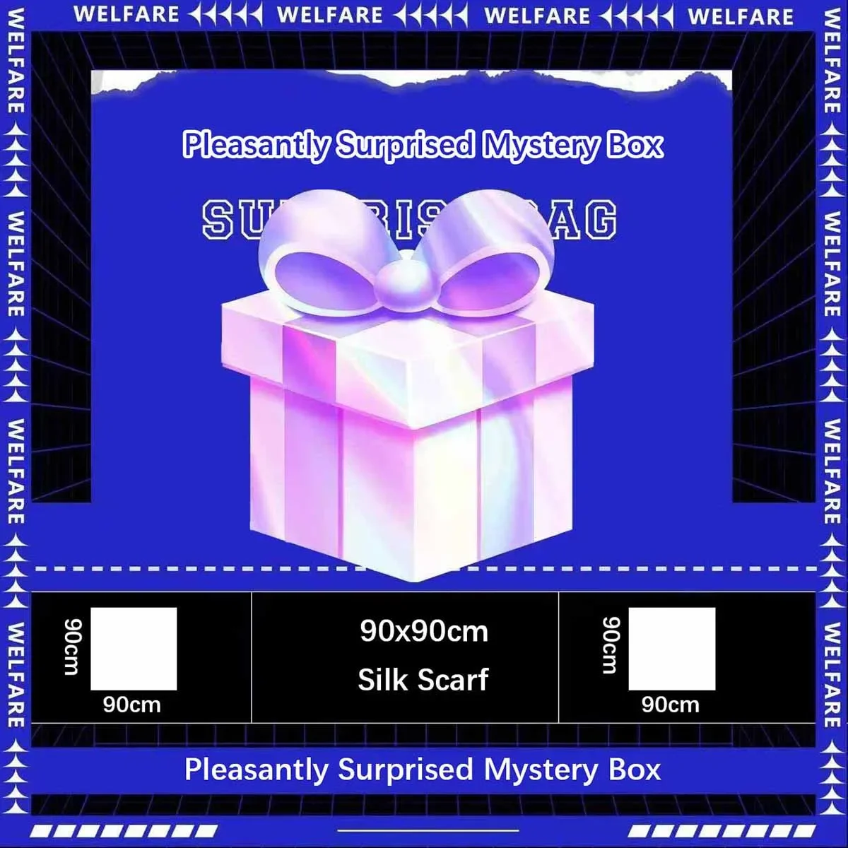 الأوشحة الإناث مفاجأة صندوق الغموض 70x70 سنتيمتر 90x90 سنتيمتر وشاح دافئ شال عشوائي Bufandas التفاف صندوق أعمى الحجاب للمرأة #1
