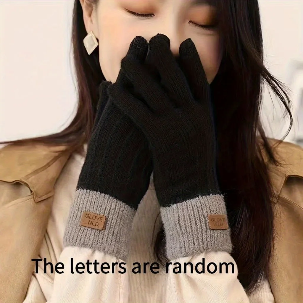 Winter Warm Knitted Gloves with Multi Color Touch Screen Opening Suitable for Outdoor Gloves