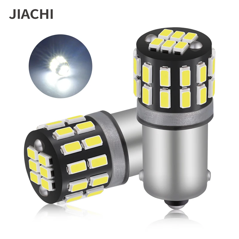 Jiachi 2/4/6PCS BA9S H6W Led License Plate Light T11 W6W Car Accessories T4W Interior Bulb 3014 30SMD Wedge Lamp 12-24V 6000K