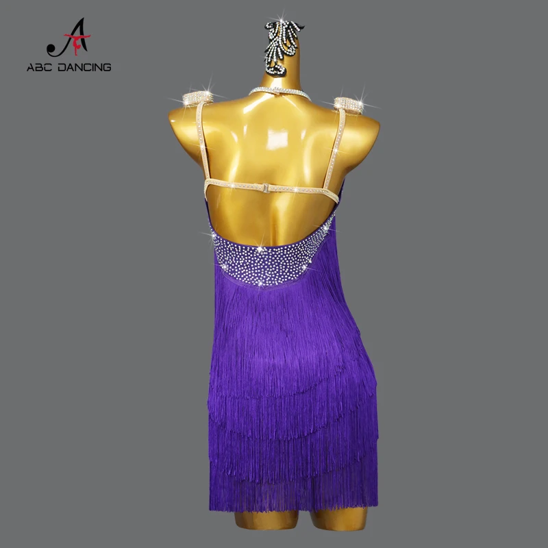 2024 New Latin Dance Fringe Dress Sexy Female Competition Costume Ballroom Practice Wear Girls Plus Size Cabaret Kids Customized