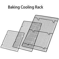 Stainless Steel Cooling Grid Tray Non-stick Biscuit Bread Cake Rack Barbecue Egg Tart Baking Food Pan Kitchen Shelf