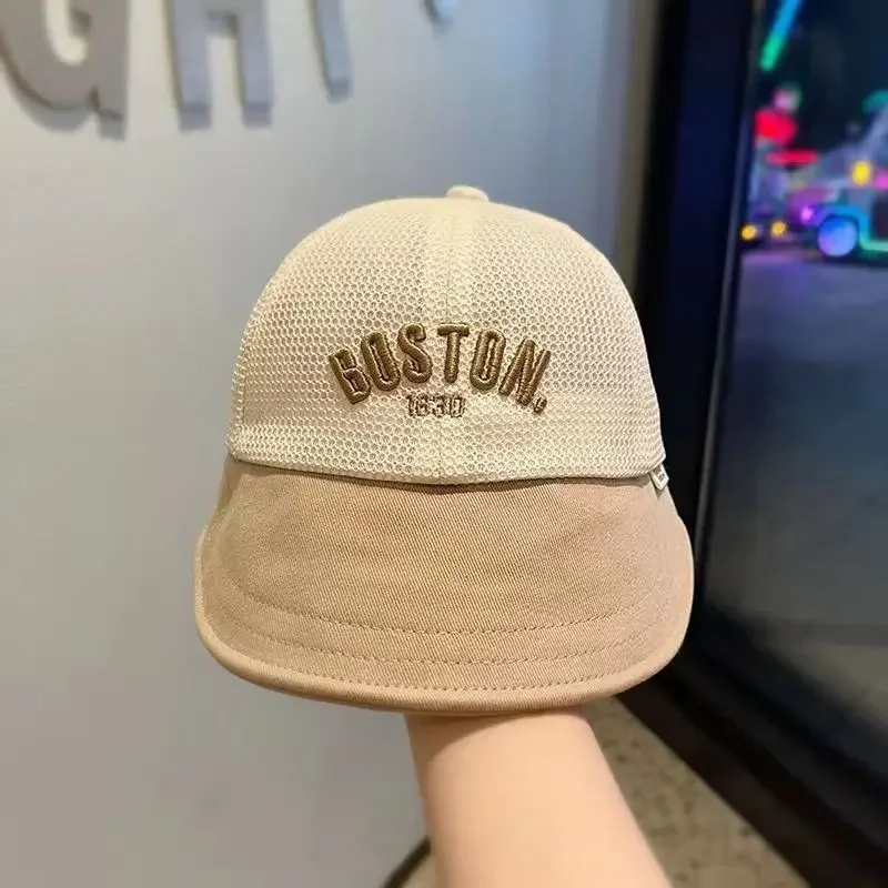 طفل شبكة قبعة بيسبول الاطفال الصيف قبعة الشمس رسالة بلغت ذروتها القبعات 2-6 سنوات بنين بنات جوفاء تنفس واقية من الشمس قبعات الأطفال قناع #2