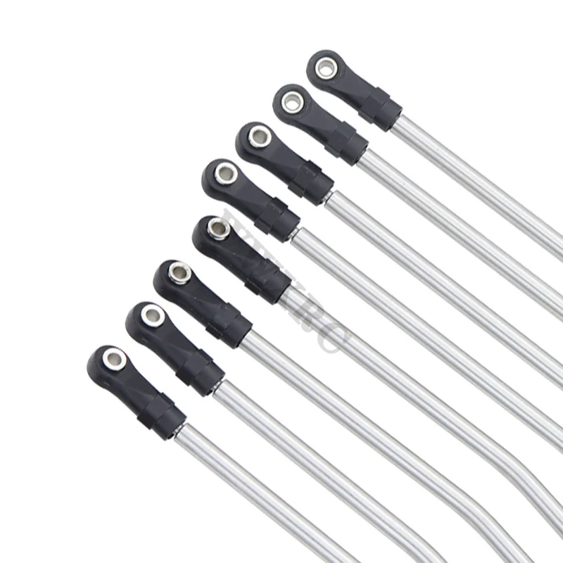 10pcs/lot Stainless Steel Link Rod Unassembled Kit 313/324MM Wheelbase for 1/10 RC Car Crawler Axial SCX10 II 90046