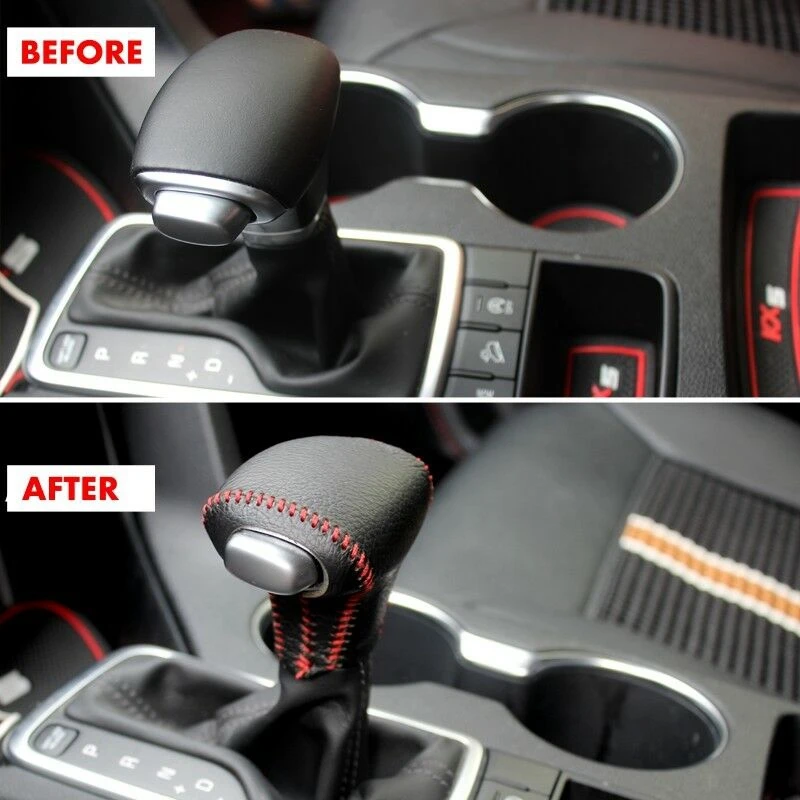 أطواق رأس تغيير تروس السيارة ، غطاء أحمر ، غطاء مقبض ناقل الحركة لكيا ريو 4 ، K2 ، سبورتاج ، أوبتيما ، K5 ، KX5 ، نيرو ،