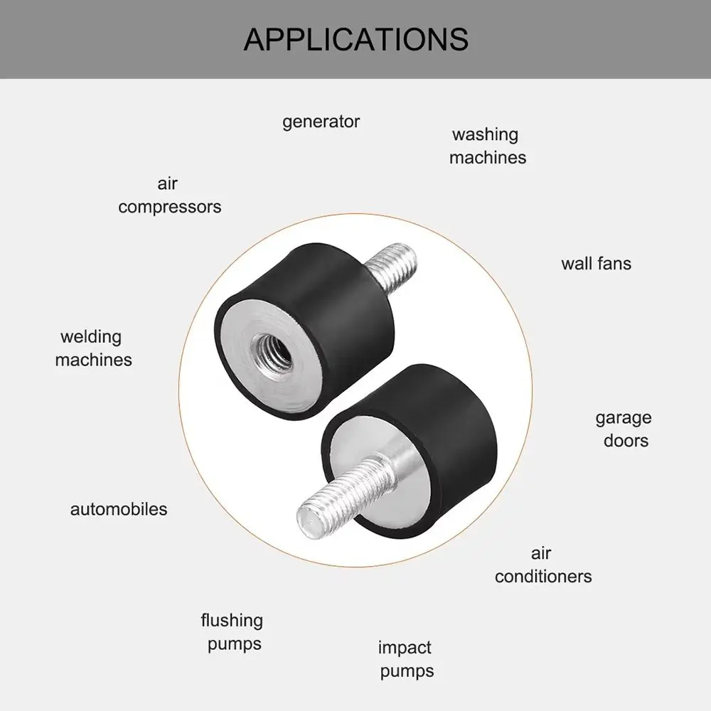1Pcs New M4 M5 M6 M8 Rubber Shock Absorber Male Thread VD Type Crash Pad Anti-vibration Damper Mount For Boat Car