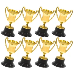 Mini Trophy Children's Reward Gift Toy Small with Base 16pcs/1 Set Plastic Props Portable Decorative Trophies The