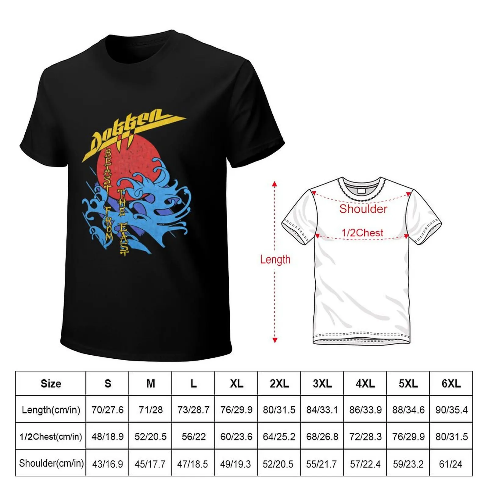 DOKKEN - BAND T-Shirt graphic t shirt vintage blacks plus size clothes mens graphic t-shirts hip hop