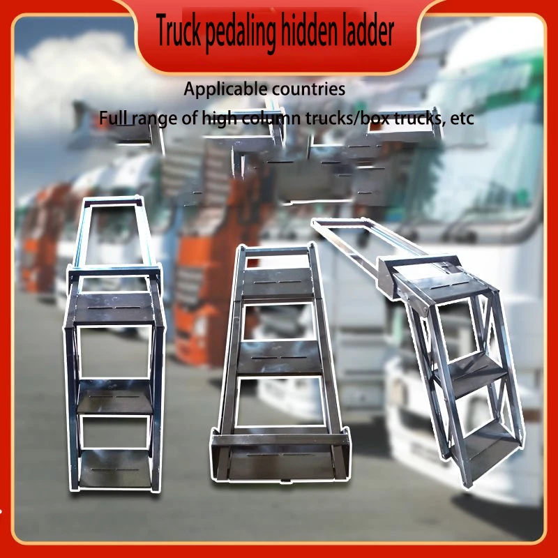 Truck Folding And Pulling Of The Rear End Of The Truck Hidden Ladder For Vehicles Multifunctional Climbing Ladder For Vehicles