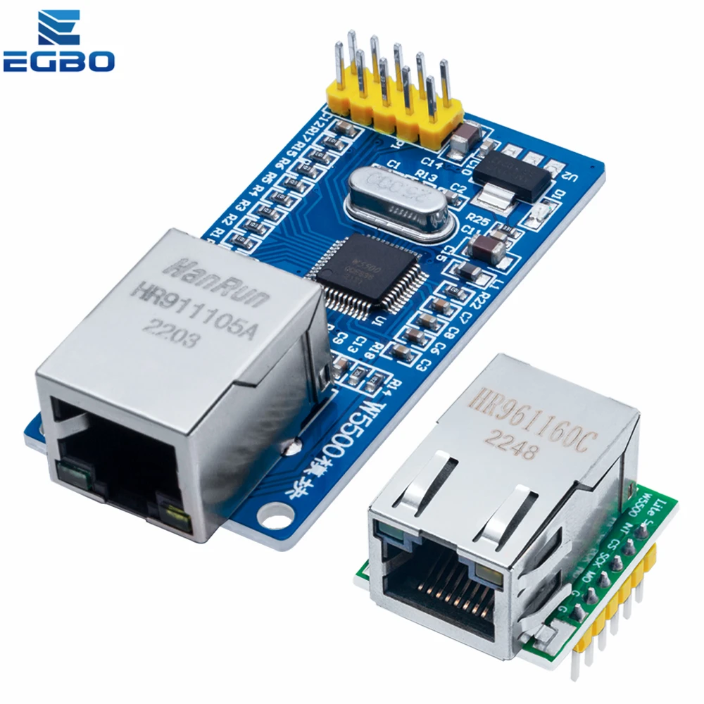 EGBO W5500 Chip New SPI to LAN/ Ethernet Converter TCP / IP 51 / STM32 microcontroller program over