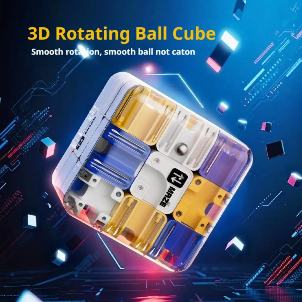 Labyrinthe 3D Cube magique Puzzle Transparent à Six côtés Cube de vitesse Cubes labyrinthe jouet Anti-stress Cube magique Top Thinking Puzzle logique jouet