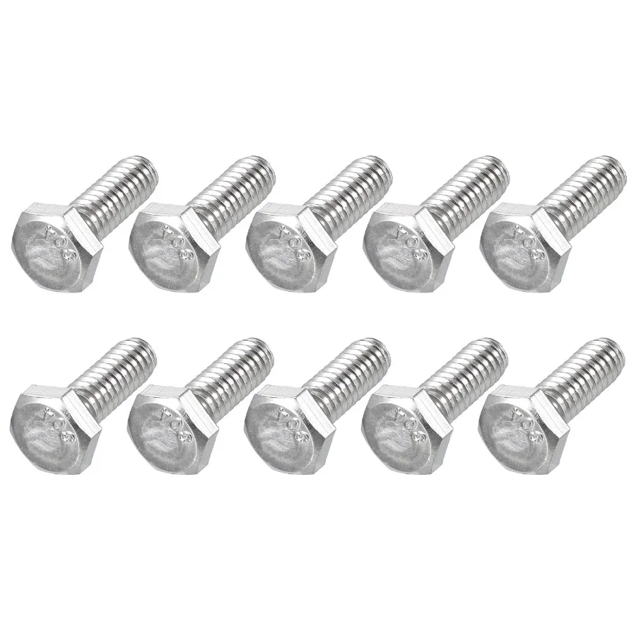 

Hex Bolts 1 420 x 3 4" 15Pcs 304 Stainless Steel 188 Fully Threaded Eerl Hex Drive Plain Finish Hex Screw Bolt Silver
