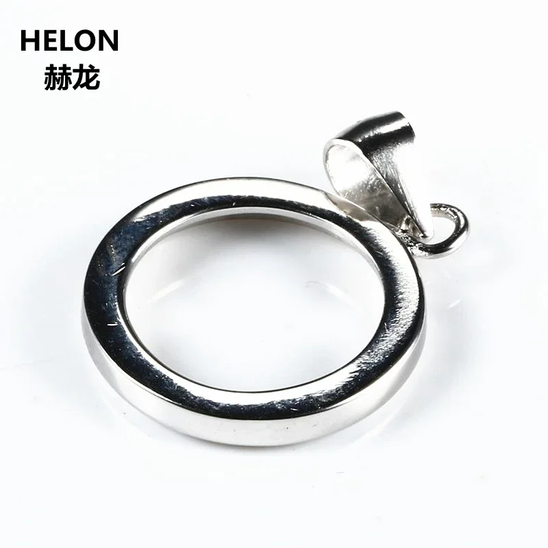 925 Sterling Silver Semi Mount Pendant Women Men Pendant 20x20mm 15x15mm 14x14mm 19x19mm Round Cabochon Setting Wholesale