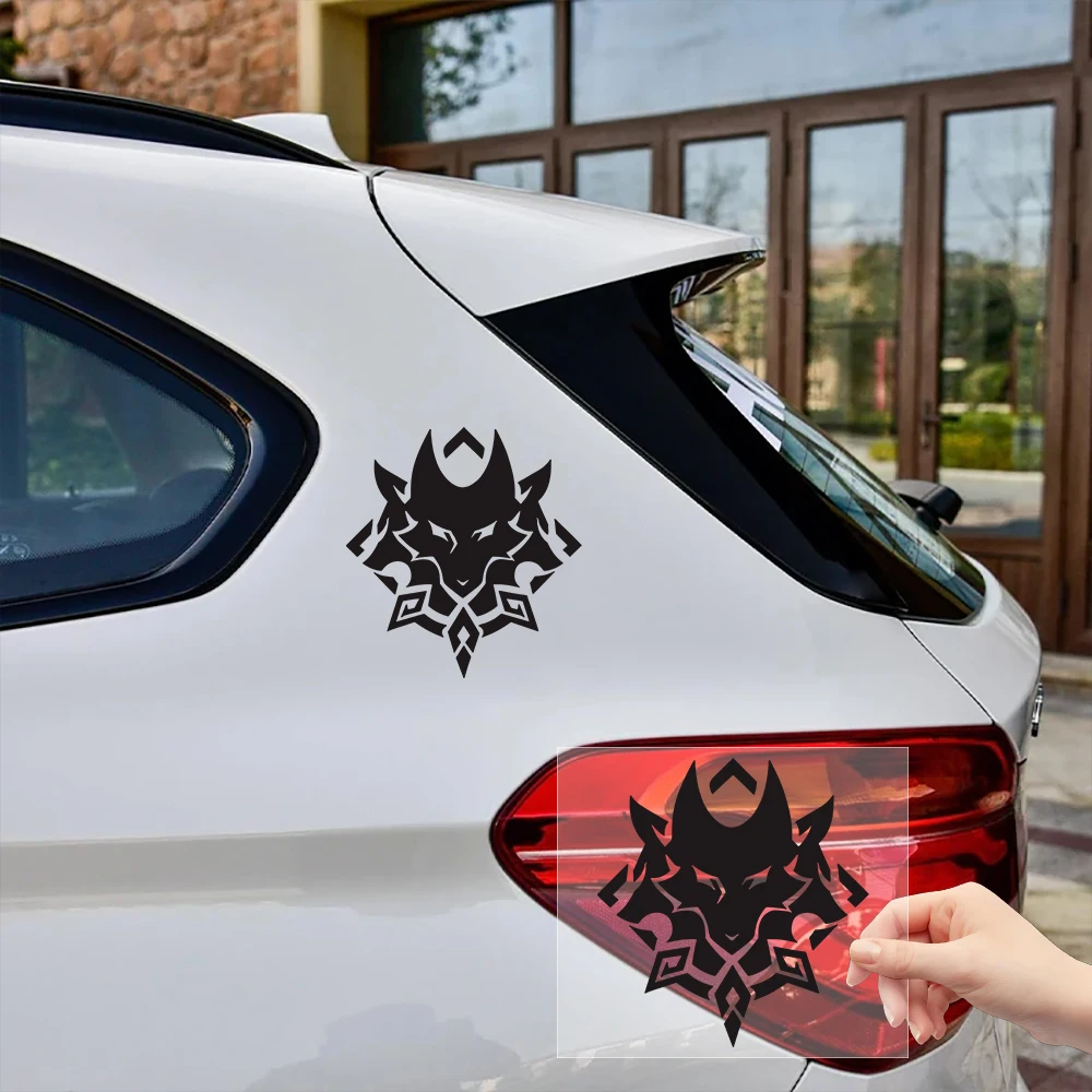 Wolf Head Art Design Car Offroad Pickup Motorcycle Beast Sticker Glass Window Door Body Fuel Cap Decorate Waterproof Vinyl Decal