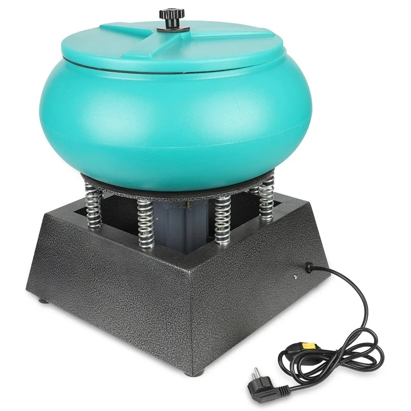 Medium Small Vibratory Tumbler Polisher Vibration Grinding Machine Gemstone Jade Copper Aluminum Parts Deburring Rock Polishing