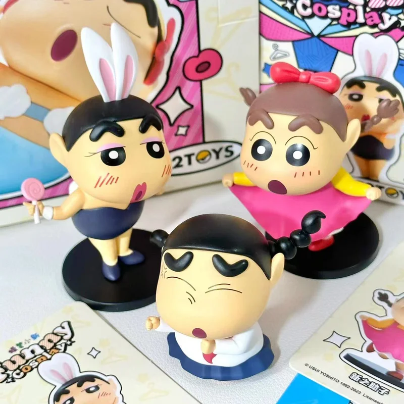 

100% натуральная забавная серия Shinchan Cos, слепая коробка, виниловая фигурка для лица, трендовая игрушка, настольный орнамент, коллекция, подарки на день рождения ﻿
