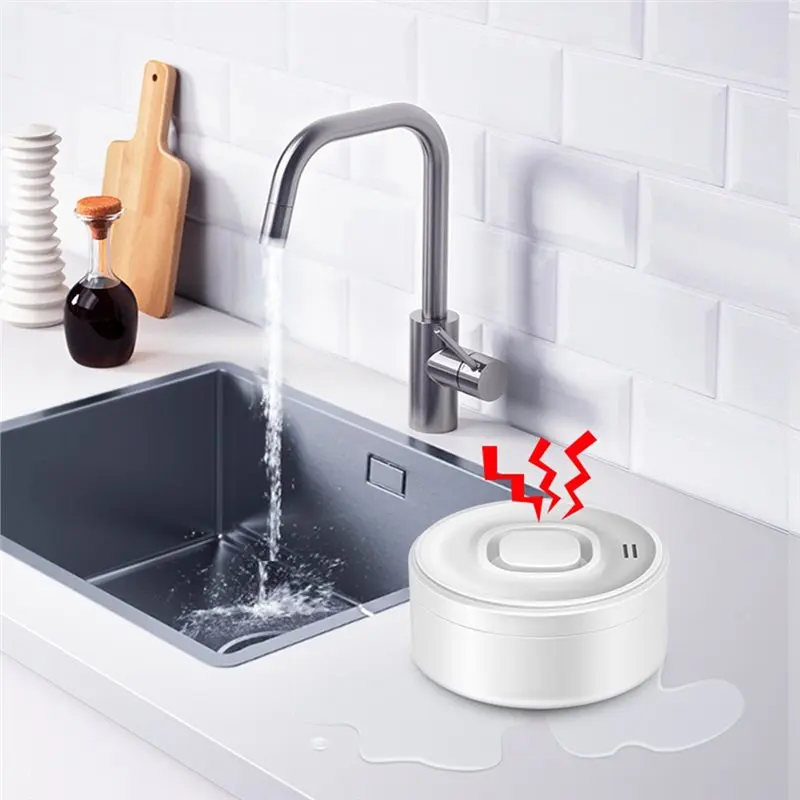 B50C Smart WIFI Water Leak Detector For Kitchens Bathrooms Water Leak Detector Remote Real-Time Control Detector