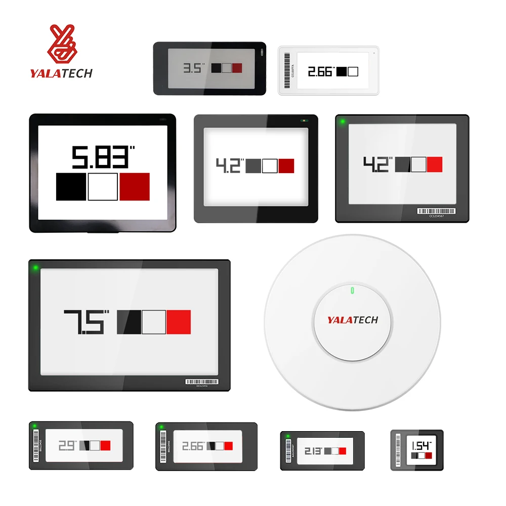 

Demo Kit 10PCS YalaTech supermarket wireless E-ink Epaper Display Retail Electronic Shelf Label ESL Support Docking API and MQTT