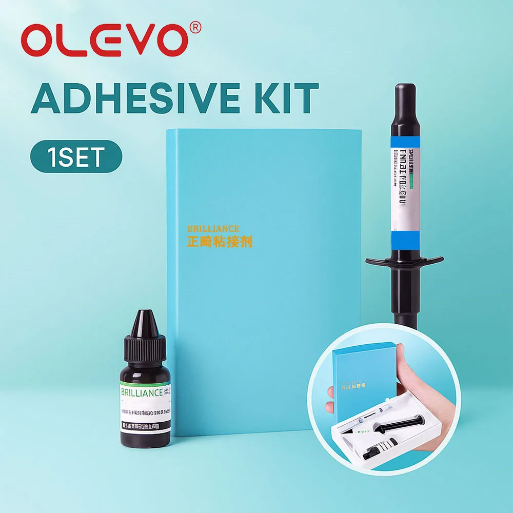

1 Set Dental Orthodontic Brackets Adhesive Light Curing Ceramic Metal Invisible Braces Dentistry Attachments Glue Bonding Kit