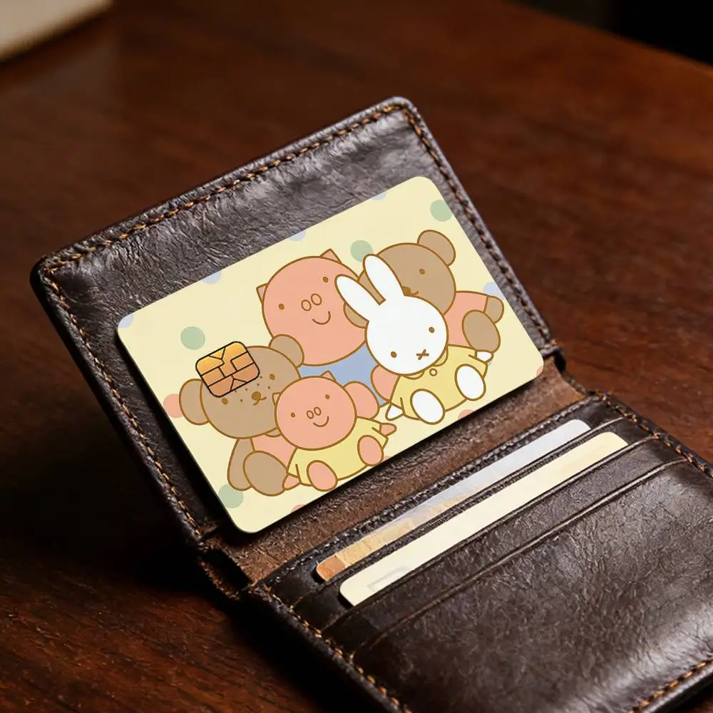 Cartoon-Hasenmotiv, süßes M-Miffy N-Nijntje-Design, exquisite Kartensticker für Debit-, Kredit- und Bankkarten, Schutzhülle, Geschenk für Schüler. – Detail 17