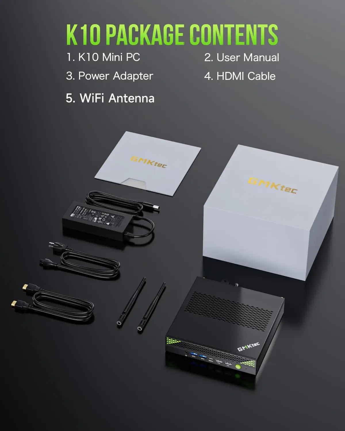 GMKtec K10 Mini PC Workstation Intel Core i9-13900HK DDR5 5200MT/s