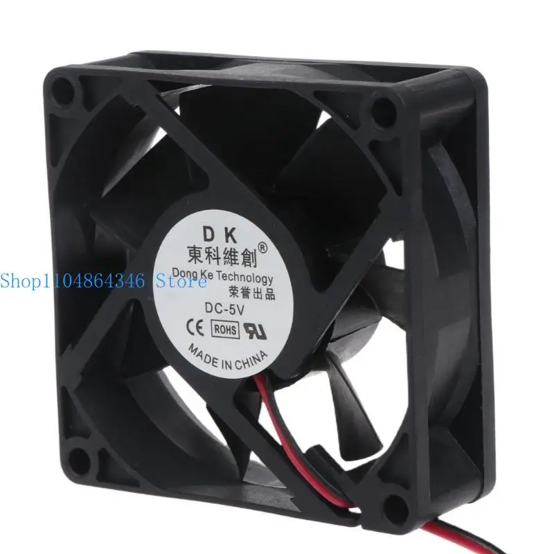 5asd 7x7x2.5cm CPU Fan XH2.54 2Pin Oil Bearing PC Server Cooler Radiator 2200R