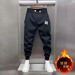 Men's Fleece Casual Pants Oversized Men Plush Sweatpants Male Casual Fashion Pant cargo pants men y2k trousers korean streetwear