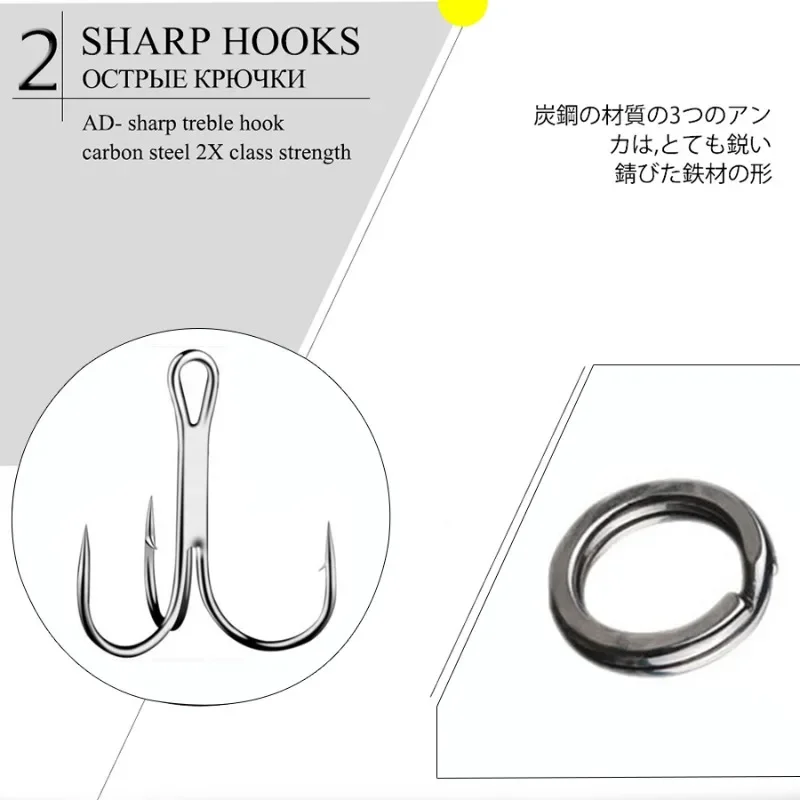 Grande esca artificiale/finta per la pesca/trota Swimbait Jerkbait Wobbler traina/luccio Bass Hard Minnow attrezzatura da pesca/esca mare 1 pz