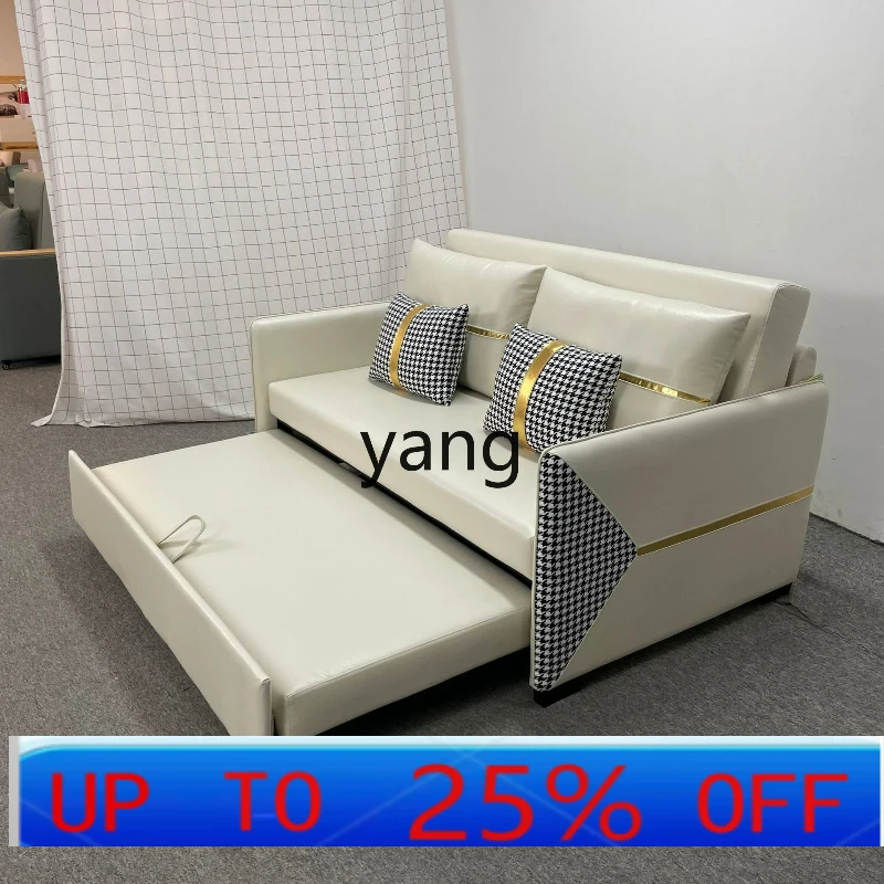 LTT small apartment living room study hotel apartment technology cloth small sofa folding sofa bed