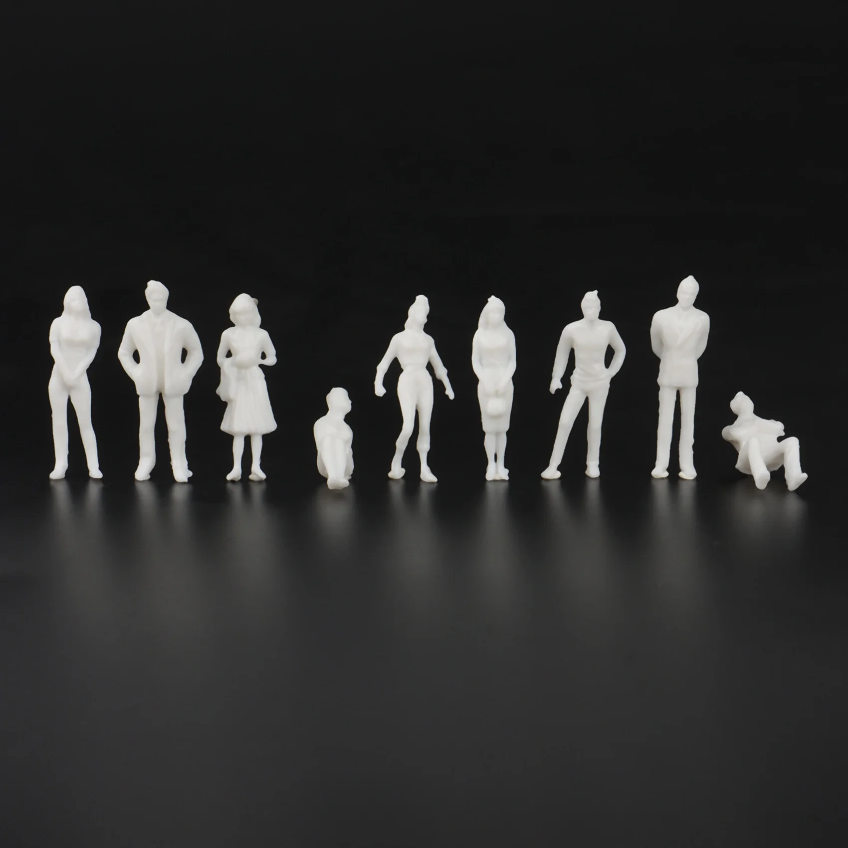 1:50 White Figures Architectural Model Human Scale HO Model Plastic Peoples,10 Pieces