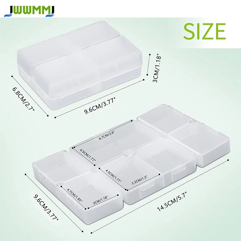 1Pcs Weekly Portable Moisture-Proof Small Pill Case for Pocket Purse Daily Portable Medicine Container to Hold Vitamins