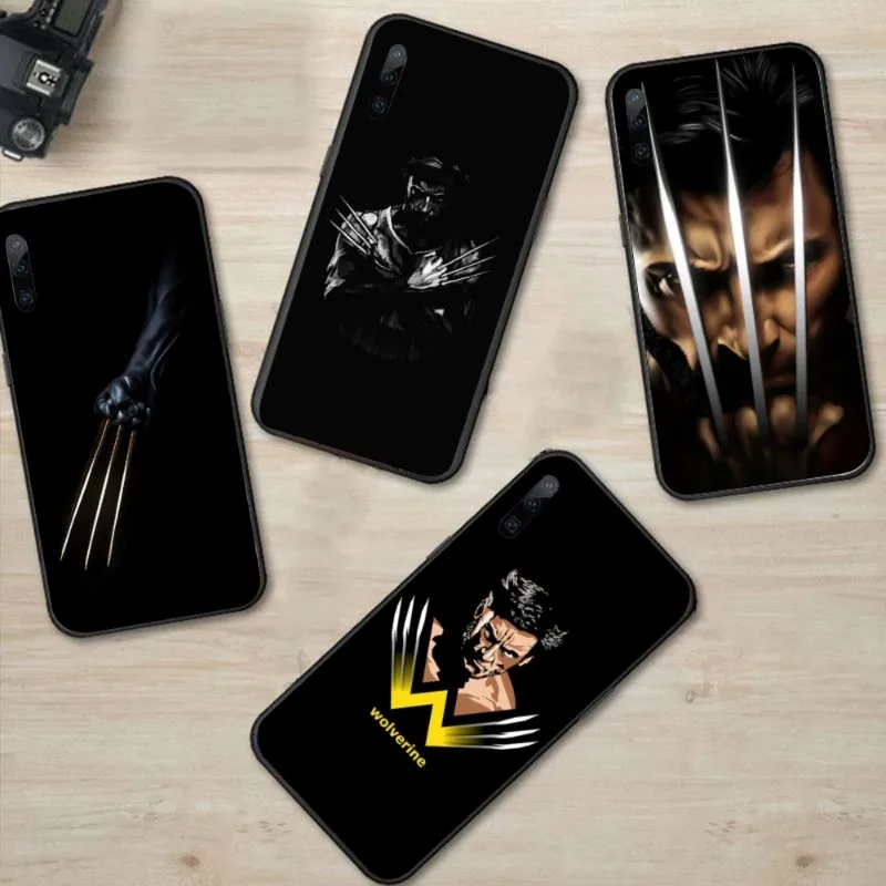 W-Wolverine Mobile Cell Phone Case for Huawei P50 P40 P30 Pro Lite P Smart 2021 2019 Magic 3 Black Soft Phone Cover Funda