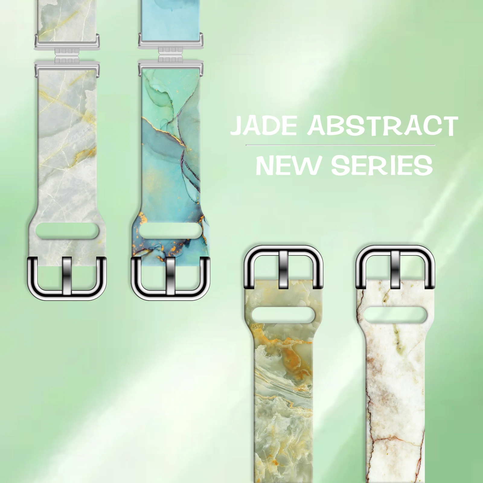 Jade Abstraction Series สายนาฬิกาสําหรับนาฬิกา Huawei Fit 4pro 4 3 เปลี่ยนสร้อยข้อมือสําหรับนาฬิกา HUAWEI Fit 4 3 Watchband