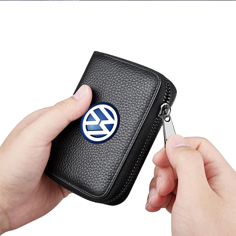 1pc Multifunction Travel Wallet Ticket ID card holder Organizer Cash Holder Bag For Volkswagen Golf 7 5 4 6 Mk4 VW Tiguan Mk7