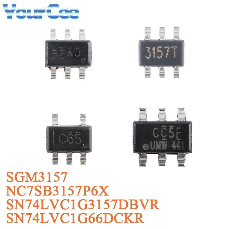 50Pcs/10Pcs SGM3157 SC-70-6 NC7SB3157P6 Switch Circuit Chip IC SN74LVC1G3157DBVR SN74LVC1G66DCKR