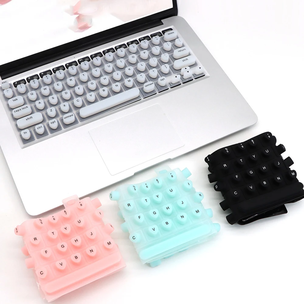 

Portable Silicone Keyboard Film Silicone Keyboard Membrane, Laptop Convenient manicure typing protect Long Nails Typing Keyboard