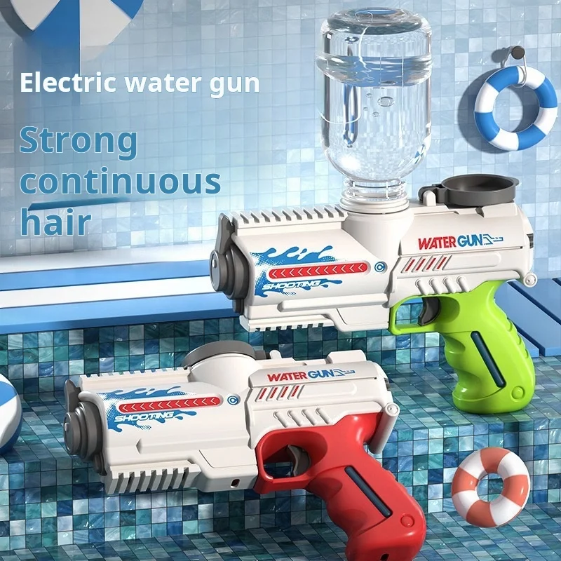 Electric New Continuous Fire Water Gun Toy Fully Automatic Continuous Fire Water Gun Large Capacity Boys Beach Water Playing Toy