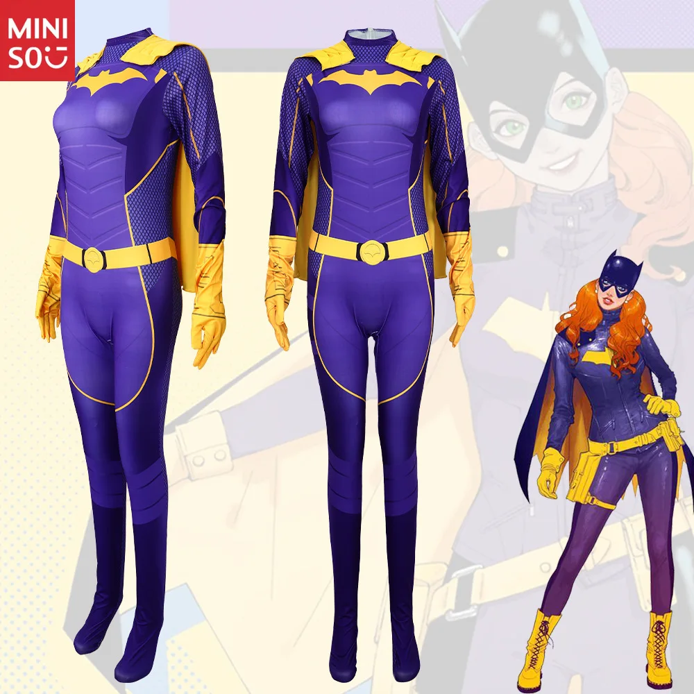 Miniso Gotham Knights Batgirl Cosplay Costume, Women's Bodysuit for Stage & Performance