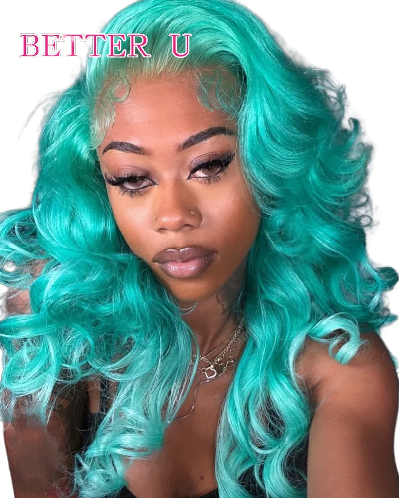 البط البري الملونة 13x6 الدانتيل الجبهة خصلات الشعر المستعار الإنسان قبل نتفها البرازيلي شعر الجسم موجة 13x4 الدانتيل الشفاف شعر مستعار أمامي للنساء