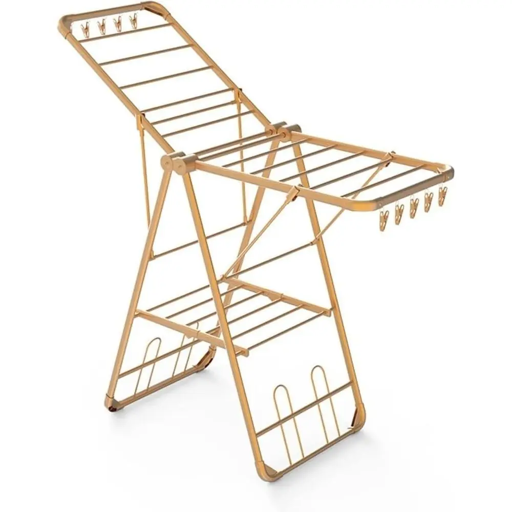 

Portable Folding Laundry Drying Rack, Space-Saving for Indoor & Outdoor Use, 130cm