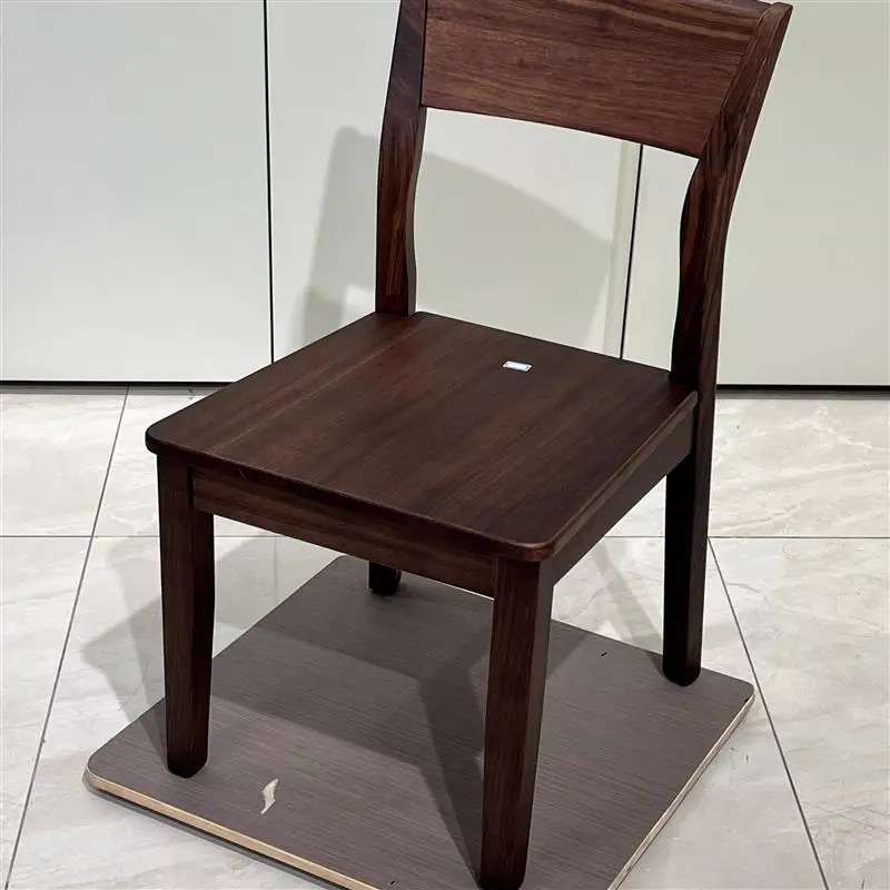 كرسي طعام بمقصورة مخفية متعددة الوظائف من الخشب الصلب، مسند ظهر منزلي، كرسي كاجوال من خشب الجوز #4
