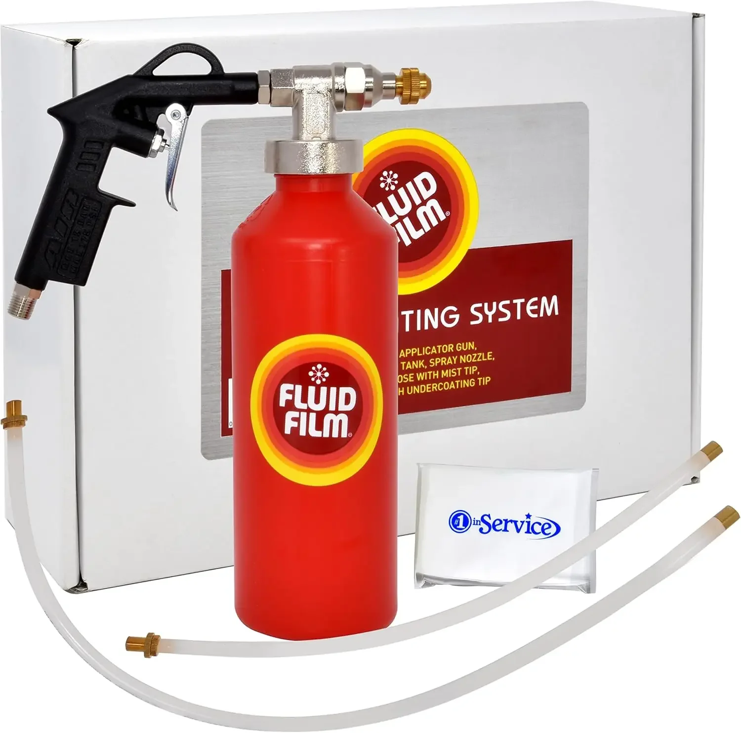 Fluid Film Undercoating Spray Gun Special Coating System, 1 Liter Reservoir Tank, Spray Nozzle, 22