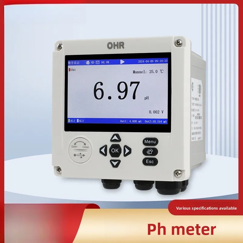 Medidor de PH, instrumento de grabación de PH, detección en línea, calidad del agua Industrial, Sensor de tratamiento de aguas residuales, electrodo PH80